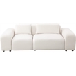Cucan Living Room Loveseat 5501-white  Microfiber 2-Piece Sofa Set