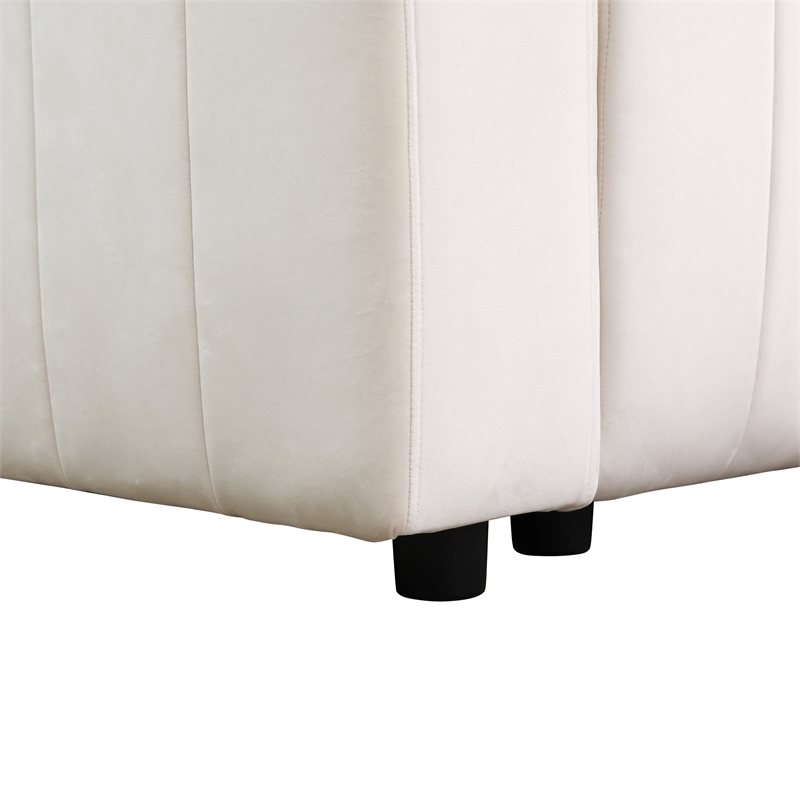 Rockport Modular White Microfiber 6-Piece Living Room Sofa Set