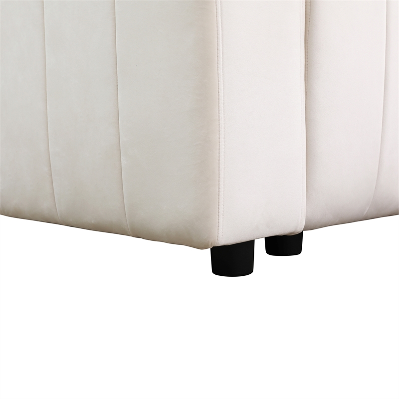 Rockport Modular White Microfiber 6-Piece Living Room Sofa Set