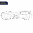 Rockport Modular White Microfiber 5-Piece Living Room Sofa Set