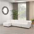 Rockport Modular White Microfiber 4-Piece Living Room Sofa Set