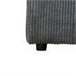 Plush Dark Grey Corduroy Sofa Set with Ottoman