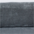 Dark Grey Corduroy 5-Piece Living Room Sofa Set Left Armchair and Recliner