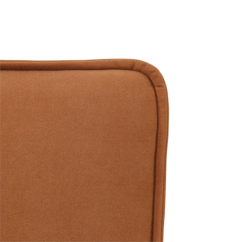 Light Coffee Flannel Sofa Bed with Metal Legs