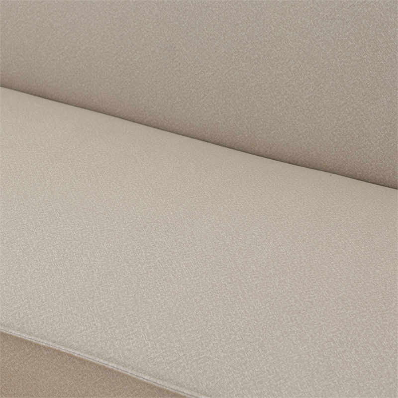 Khaki Flannel Sofa Bed with Metal Legs