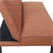 Light Brown Fannel Living Room Sofa bed with Metal Legs