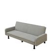 Grey Flannel Living Room Sofa bed with Metal Legs