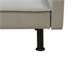 Grey Flannel Living Room Sofa bed with Metal Legs