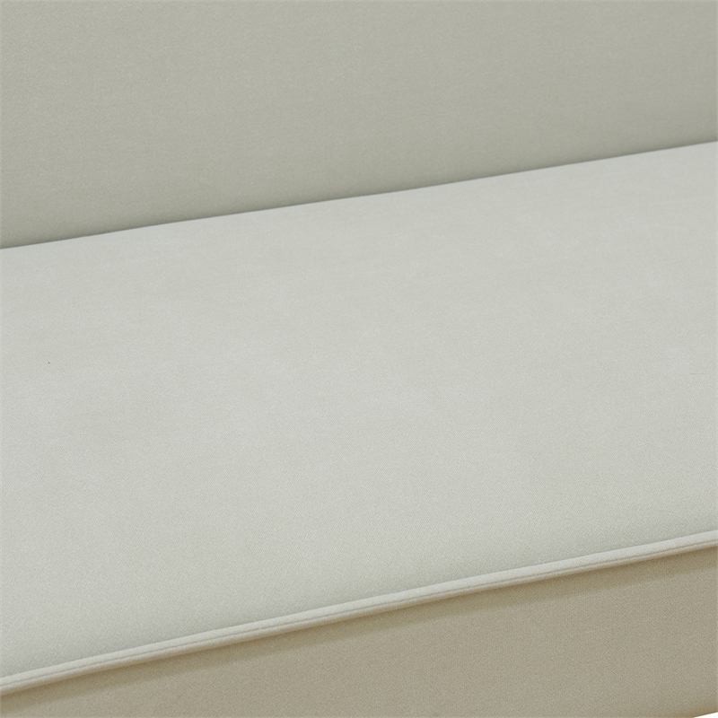 Light Grey Flannel Living Room Sofa bed with Metal Legs