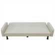 Light Grey Flannel Living Room Sofa bed with Metal Legs