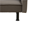 Brown Flannel Living Room Sofa bed with Metal Legs