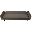 Brown Flannel Living Room Sofa bed with Metal Legs