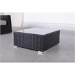 Living Source International 9-Piece Wicker / Rattan Sofa Set in Black/Gray