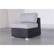 Living Source International 9-Piece Wicker / Rattan Sofa Set in Black/Gray