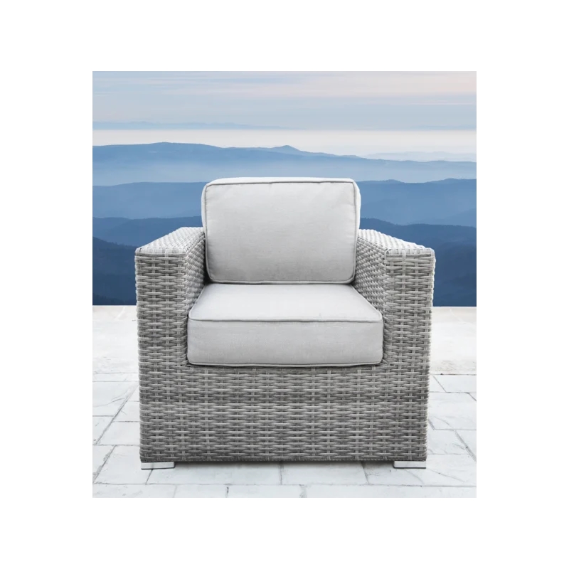 Living Source Intl 9-Piece Wicker / Rattan Sectional Set w/ Cushions in Espresso