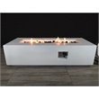 Living Source International Reinforced Concrete Propane Fire Pit Table in White