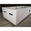 Living Source International Reinforced Concrete Propane Fire Pit Table in White