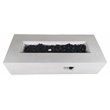 Living Source International Reinforced Concrete Propane Fire Pit Table in White