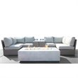 Living Source International 9-Piece Patio Sectional Set with Cushions in Gray