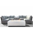 Living Source International 4-Piece Wicker and Rattan Sectional Set - Gray