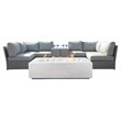 Living Source International 4-Piece Wicker and Rattan Sectional Set - Gray