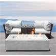 Living Source International 5-Piece Rattan Sectional Set w/Cushions in Espresso
