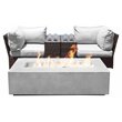 Living Source International 5-Piece Rattan Sectional Set w/Cushions in Espresso