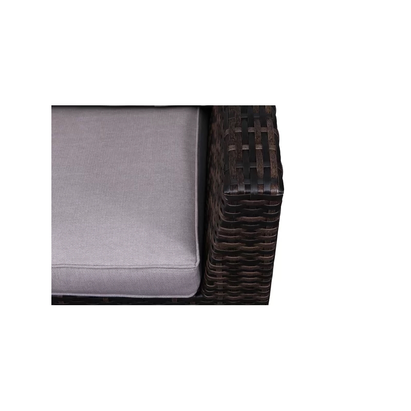 Living Source 10-Piece Wicker / Rattan Sectional Set with Cushion in Espresso