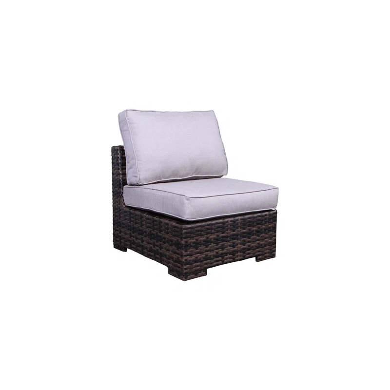 Living Source 10-Piece Wicker / Rattan Sectional Set with Cushion in Espresso