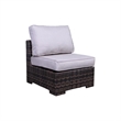 Living Source 10-Piece Wicker / Rattan Sectional Set with Cushion in Espresso