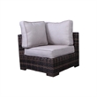 Living Source 10-Piece Wicker / Rattan Sectional Set with Cushion in Espresso