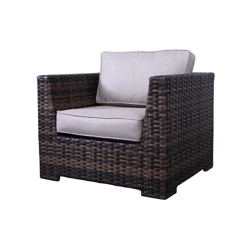 Living Source 10-Piece Wicker / Rattan Sectional Set with Cushion in Espresso