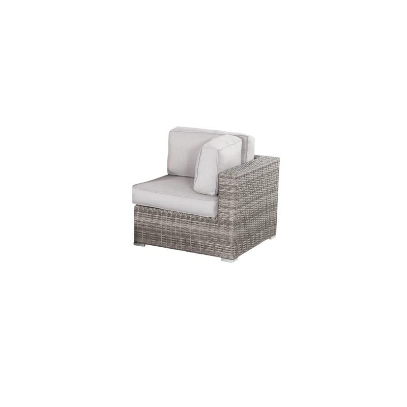 Living Source International 10-Piece Wicker / Rattan Sectional Set in Gray