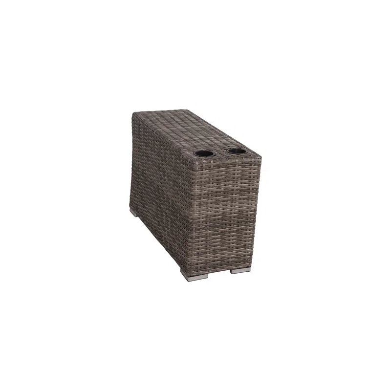 Living Source International 10-Piece Wicker / Rattan Sectional Set in Gray
