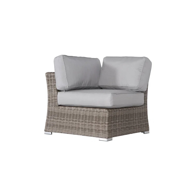 Living Source International 10-Piece Wicker / Rattan Sectional Set in Gray