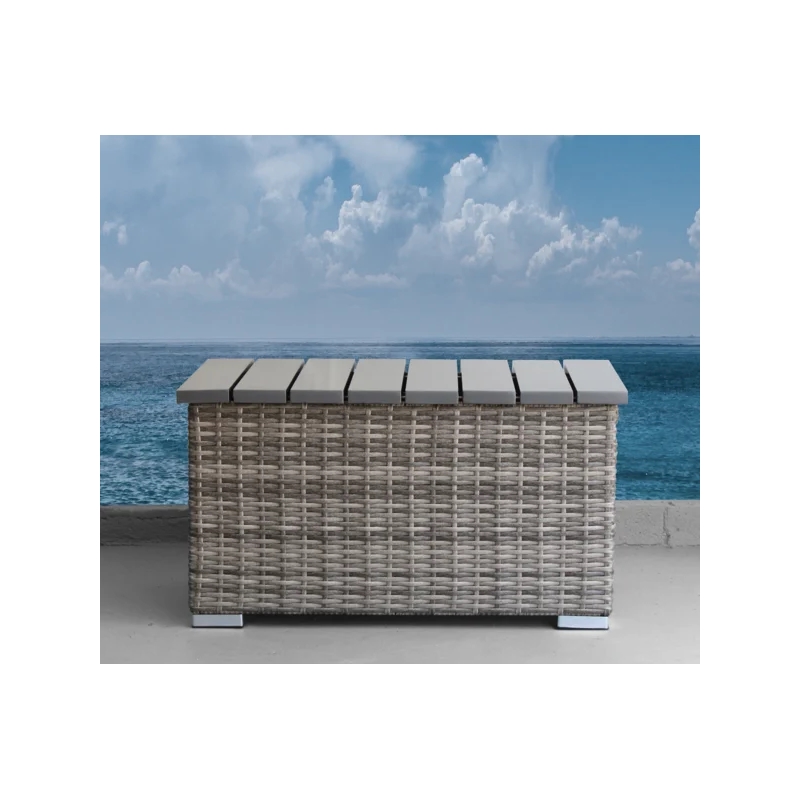 Living Source International 10-Piece Wicker / Rattan Sectional Set in Gray
