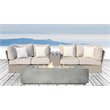 Living Source International 6-Piece Wicker Sectional Set with Cushion in Gray