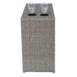 Living Source International 4-Piece Wicker / Rattan Set with Cushions in Gray