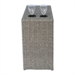 Living Source International 4-Piece Wicker / Rattan Set with Cushions in Gray