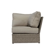 Living Source International 4-Piece Wicker / Rattan Set with Cushions in Gray