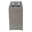 Living Source International 4-Piece Wicker / Rattan Set with Cushions in Gray