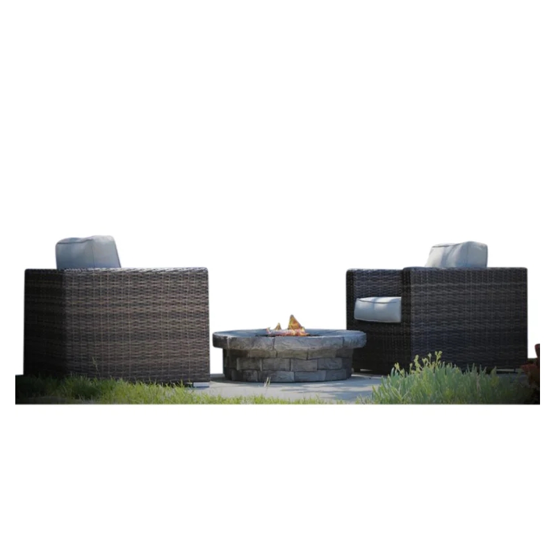 Living Source 6-Piece Wicker / Rattan Conversation Set with Cushions in Espresso