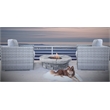 Living Source 3-Piece Wicker / Rattan Conversation Set with Cushions in Gray