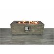 Living Source International Propane/Natural Gas Fire Pit Table in Cast Wood Gray
