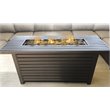 Living Source International Steel Propane/Natural Gas Fire Pit Table in Black