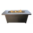 Living Source International Steel Propane/Natural Gas Fire Pit Table in Black