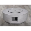 Living Source International Stone Propane/Natural Gas Fire Pit Table in Charcoal