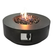 Living Source International Stone Propane/Natural Gas Fire Pit Table in Charcoal