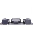 Living Source International 7-Piece Modern Rattan Sofa Set with Cushions - Black