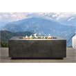 Living Source International Concrete Propane Fire Pit Table in Charcoal Finish